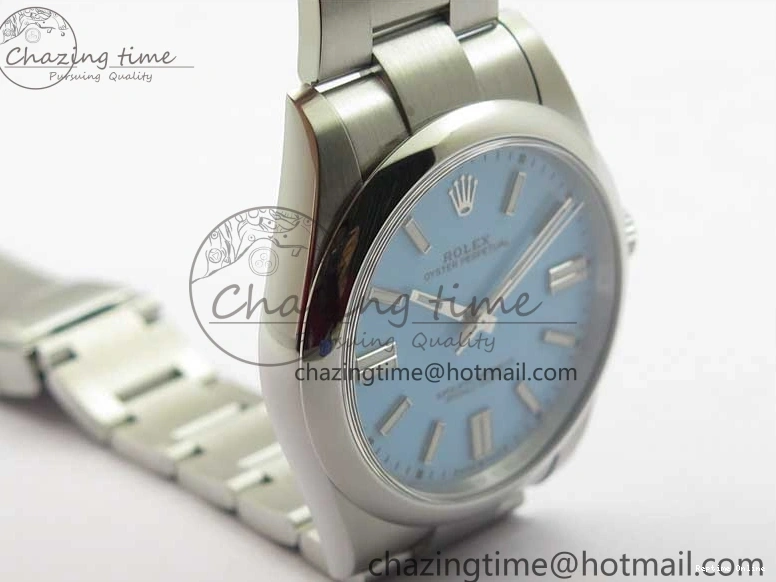 0504 Classic Oyster Perpetual 41mm 124300 ROF 1:1 Best Edition 904L Steel Tiffany Blue Dial on SS Bracelet A 2670
